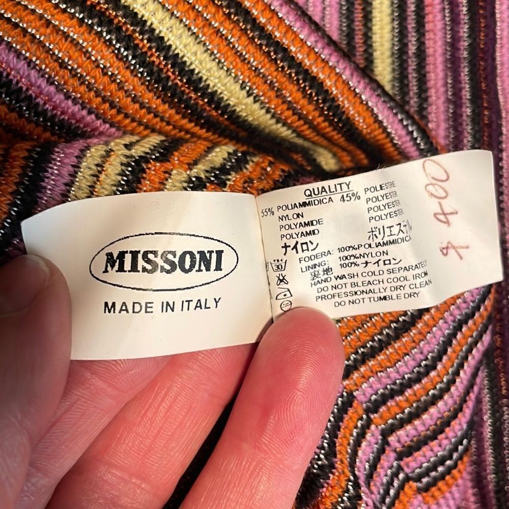 Sport Missoni Tan Wood Grain Printed Belted Lightweight Puffer Jacket sz 42 / US - Picture 11 of 12